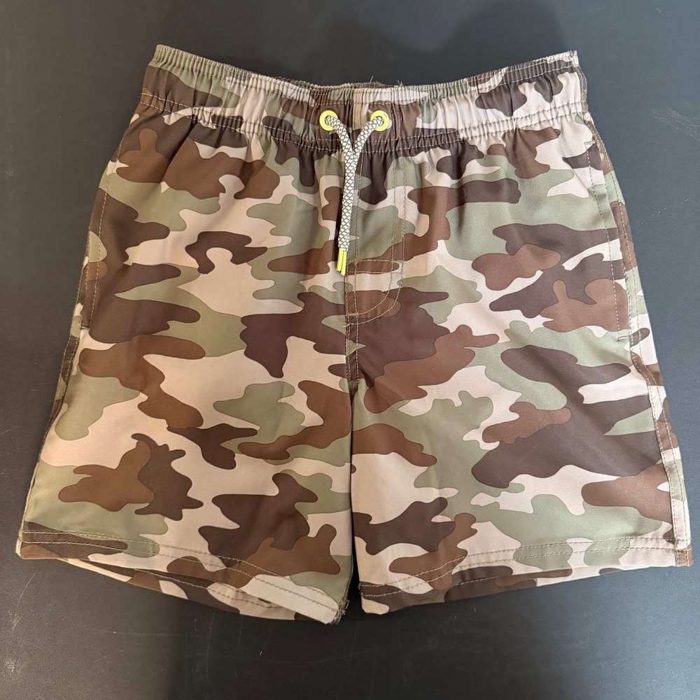 Wonder Nation Swim Trunks Boys Size 8 Dinosaur and Camo 2 Pack Set - Picture 6 of 9